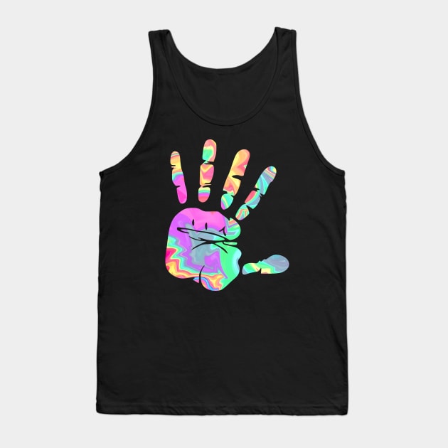 Hand Print Watercolor Tank Top by Shrenk